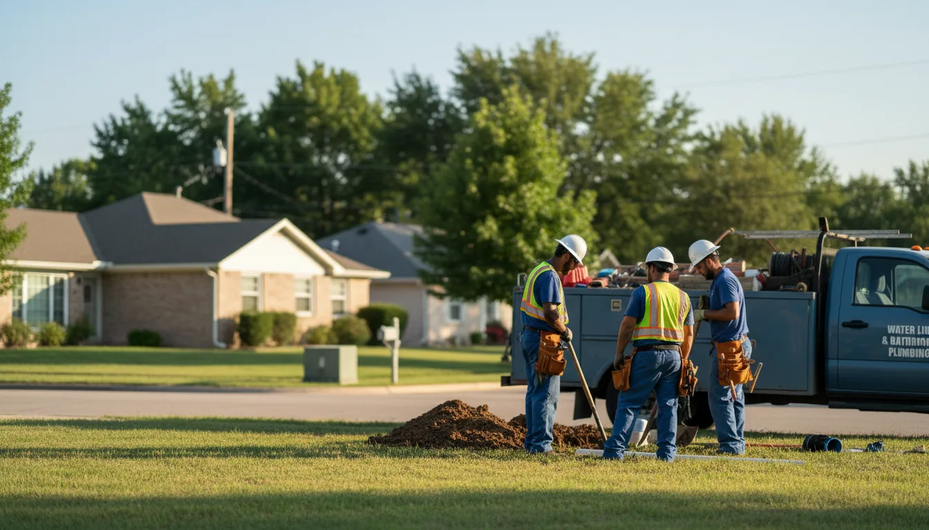 Residential water line and bathroom plumbing service in Martin, MI